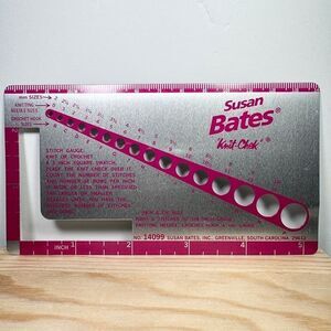 Susan Bates Knit-Chek No. 14099 Rows & Stitches To The Inch Guide